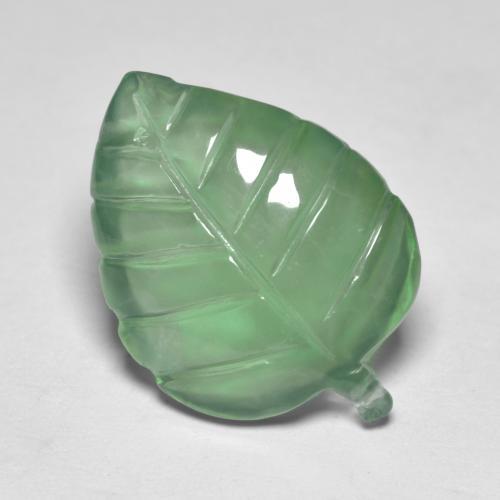 Prehnite Verde cálido natural de 8.50 ct, Forma elegante, Transparente
