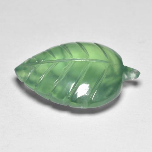 Prehnite Verde cálido natural de 8.50 ct, Forma elegante, Transparente