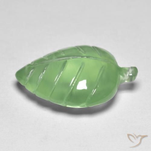 Prehnite Verde lima natural de 7.90 ct, Elegante, Transparente