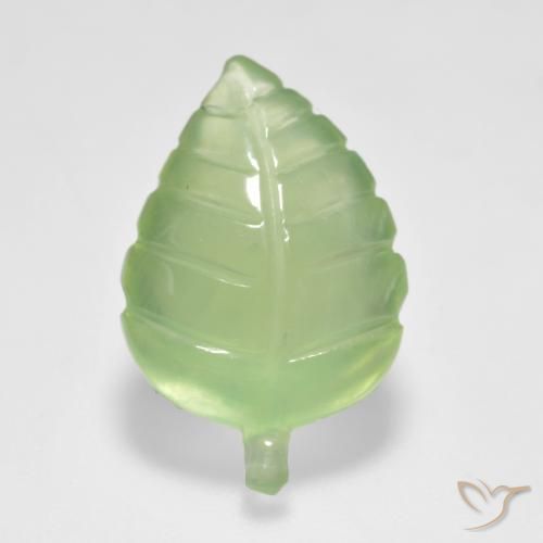 6.66ct Natural Verde pera pálido Prehnite, Elegante, Transparente