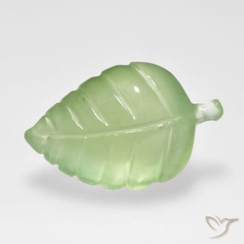 Prehnite Verde pera pálido natural de 6.66 ct, Elegante, Transparente