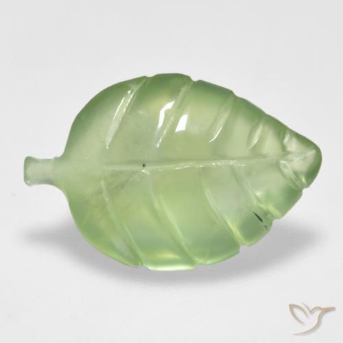 Prehnite Verde medio natural de 6.45 ct, Elegante, Transparente