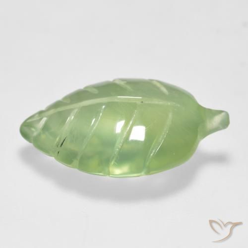 Prehnite Verde medio natural de 6.45 ct, Elegante, Transparente