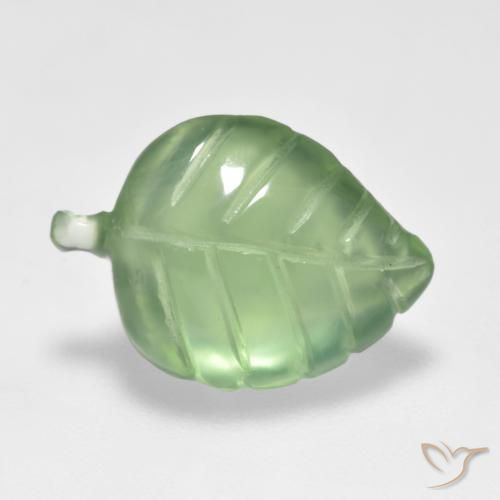 Prehnite Verde pera natural de 6.06 ct, Elegante, Transparente