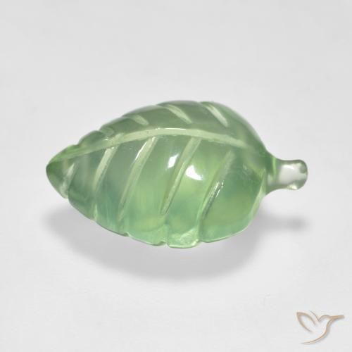Prehnite Verde pera natural de 6.06 ct, Elegante, Transparente