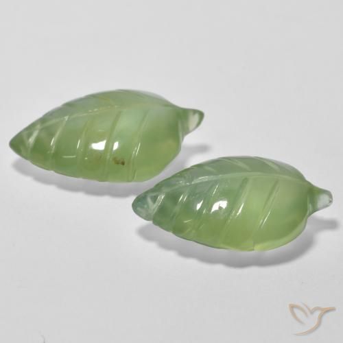 Gemas de Prehnite Verde lima natural de 13.11 ct, Elegante, Transparente