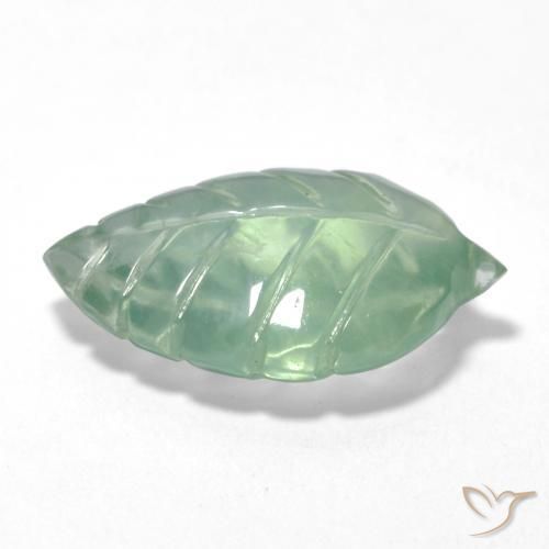 Prehnite Verde pera claro natural de 5.25 ct, Elegante, Transparente