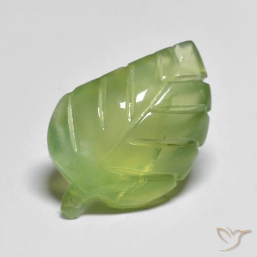Prehnite Verde lima natural de 6.88 ct, Elegante, Transparente