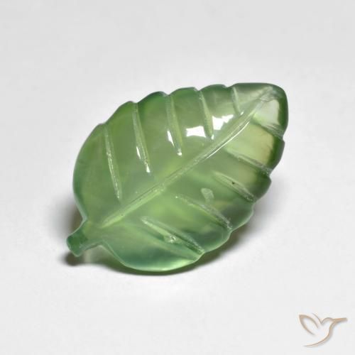 Prehnite Verde pera natural de 6.92 ct, Elegante, Transparente