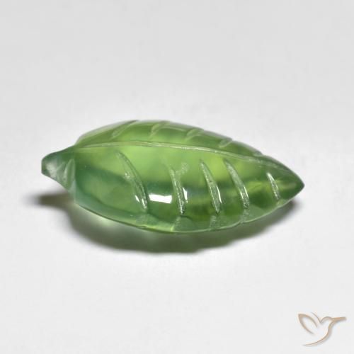 Prehnite Verde pera natural de 6.92 ct, Elegante, Transparente