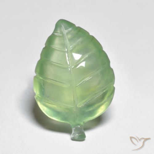 9.68ct Natural Verde amarillo Prehnite, Elegante, Transparente