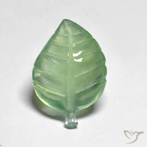 7.09ct Natural Verde cálido Prehnite, Elegante, Transparente