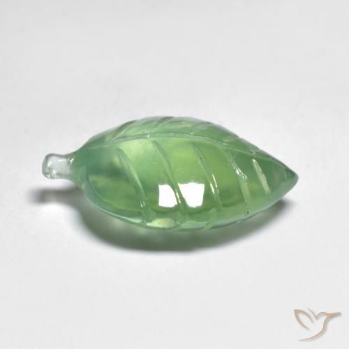 Prehnite Verde cálido natural de 7.09 ct, Elegante, Transparente