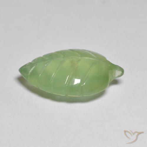 Prehnite Verde medio natural de 8.05 ct, Elegante, Transparente