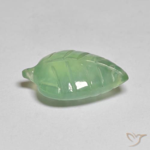 Prehnite Verde medio natural de 6.99 ct, Elegante, Transparente