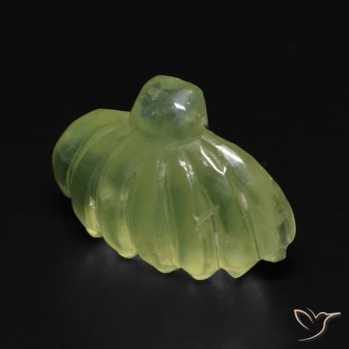 Prehnite Verde lima natural de 10.00 ct, Elegante, Translúcido