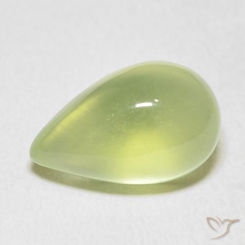 7.33ct Natural Verde lima Prehnite, En forma de pera, Transparente