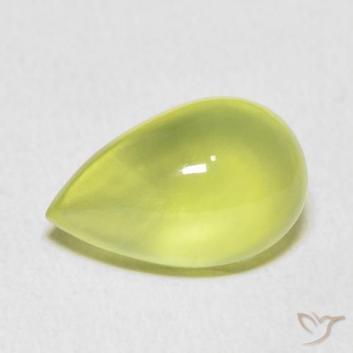 5.66ct Natural Verde lima Prehnite, En forma de pera, Transparente