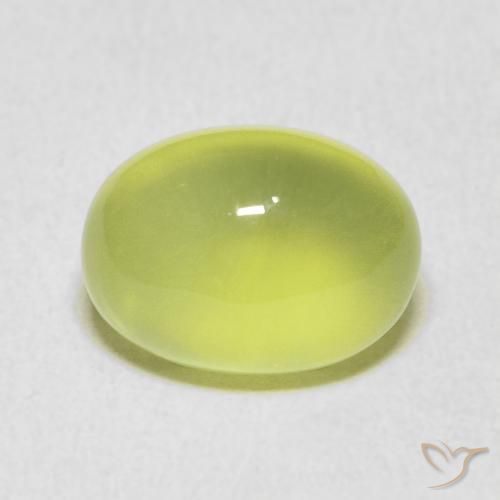 5.96ct Natural Verde lima Prehnite, Ovalada, Transparente