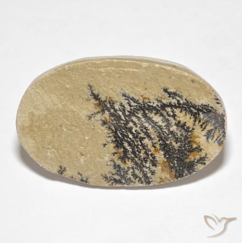 34.95ct Natural Multicolor Dendrita de psilomelano, Ovalada, Opaco