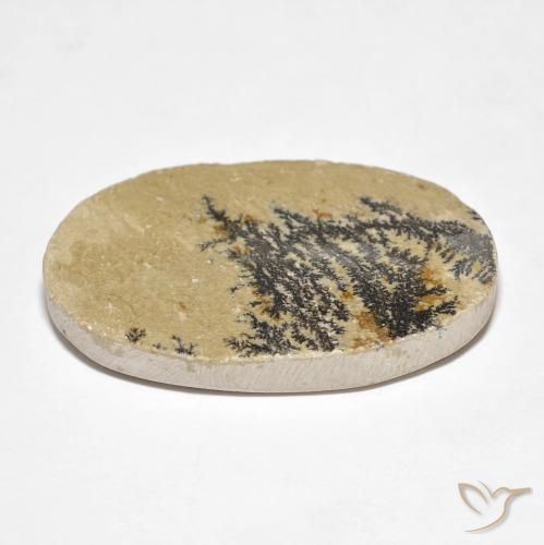 Dendrita de psilomelano Multicolor natural de 34.95 ct, Ovalada, Opaco