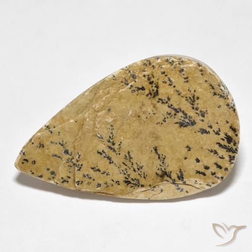 27.96ct Natural Multicolor Dendrita de psilomelano, En forma de pera, Opaco