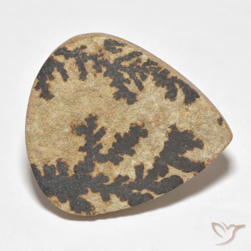 Dendrita de psilomelano Multicolor natural de 27.98 ct, En forma de pera, Opaco