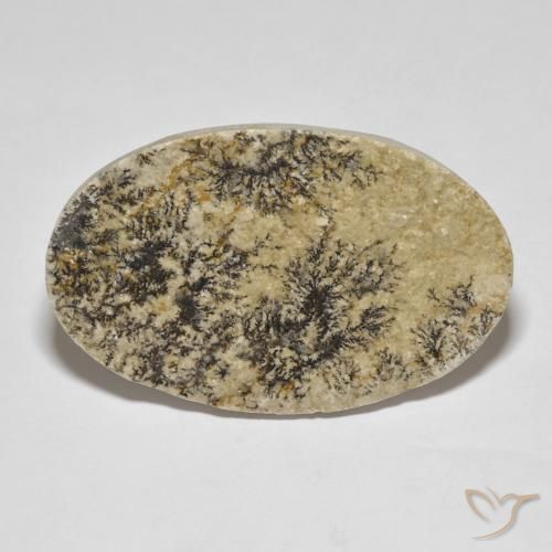 37.32ct Natural Multicolor Dendrita de psilomelano, Ovalada, Opaco