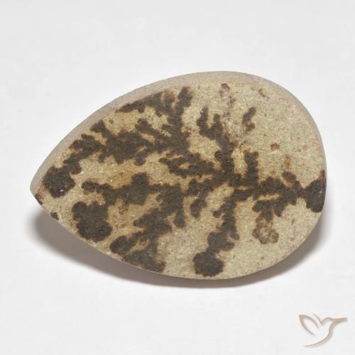 25.64ct Natural Multicolor Dendrita de psilomelano, En forma de pera, Opaco
