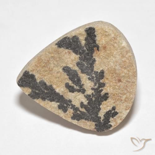 19.59ct Natural Multicolor Dendrita de psilomelano, En forma de pera, Opaco