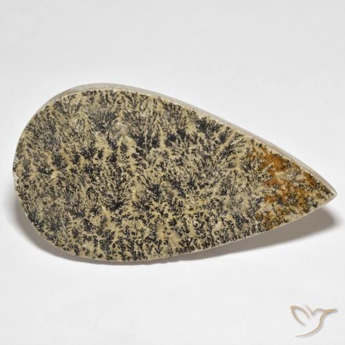 Dendrita de psilomelano Multicolor natural de 83.34 ct, En forma de pera, Opaco