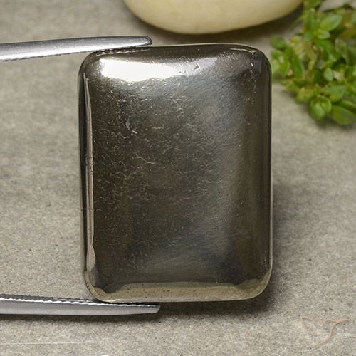 41.84ct Natural Negro con brillo dorado Pirita, Forma Cojín, Opaco
