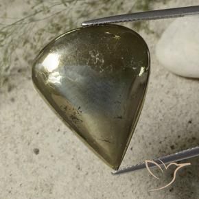 Pirita Oro natural de 40.79 ct, En forma de pera, Opaco