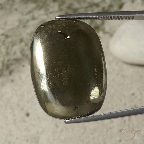 33.29ct Natural Oro Pirita, Forma Cojín, Opaco