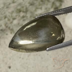 Pirita Oro natural de 27.13 ct, En forma de pera, Opaco