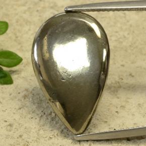 Pirita amarillo natural de 10,81 ct, en forma de pera, opaco