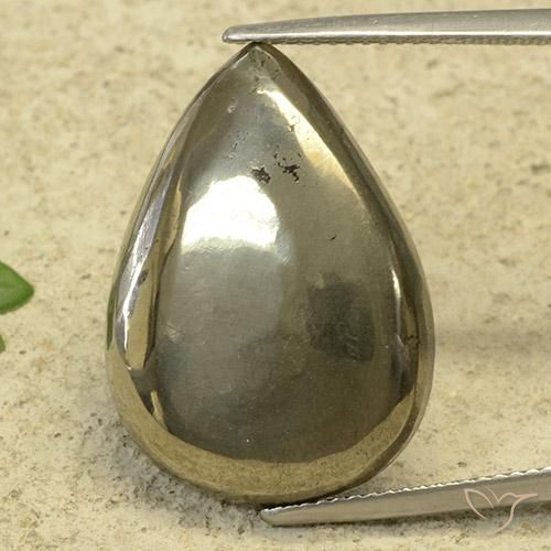29.05ct Natural Oro Pirita, En forma de pera, Opaco