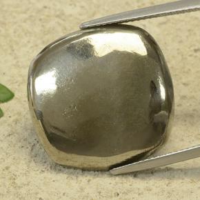 Pirita amarillo natural de 29,69 ct, corte cojín, opaco