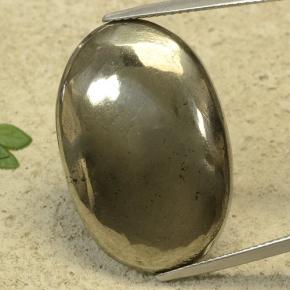 Pirita Oro natural de 37.46 ct, Corte Óvalo, Opaco