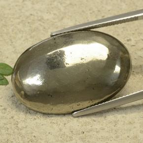 Pirita Oro natural de 37.46 ct, Corte Óvalo, Opaco