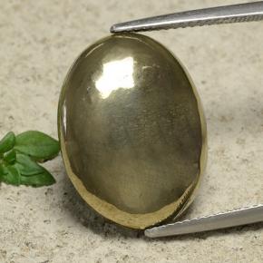 Pirita Oro natural de 16.39 ct, Corte Óvalo, Opaco