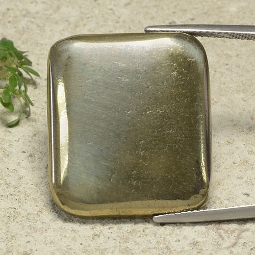 49.74ct Natural Oro Pirita, Forma Cojín, Opaco