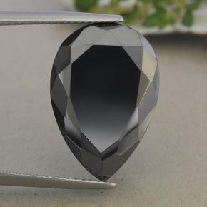 Pirita Negro natural de 22.86 ct, En forma de pera, Opaco