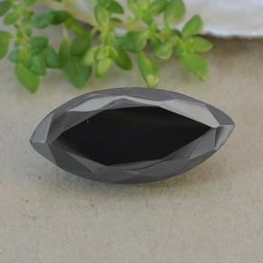 Pirita Negro natural de 17.14 ct, Marquesa, Opaco