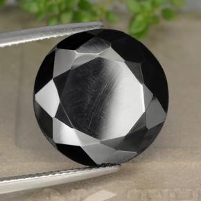 Pirita gris natural de 21,15 ct, corte redondo, opaco