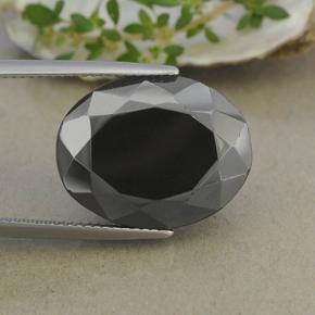 Pirita Gris oscuro metÃ¡lico natural de 31.09 ct, Corte Óvalo, Opaco
