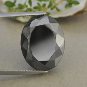 Pirita Gris oscuro metÃ¡lico natural de 31.09 ct, Corte Óvalo, Opaco