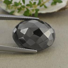 Pirita Gris oscuro metÃ¡lico natural de 31.09 ct, Corte Óvalo, Opaco