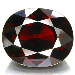Granate piropo rojo natural de 32,16 ct, corte óvalo, IF