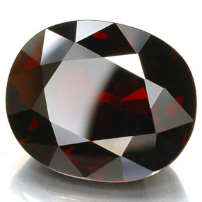Granate piropo rojo natural de 32,16 ct, corte óvalo, IF